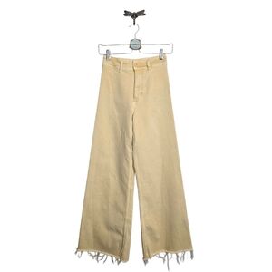 Zara 2×28 The Marine Straight Butter Yellow Jean Minimalist 6